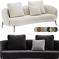 Modern Two Seater Sofa Design With Plush Pillows Metal Legs And Color Options