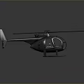 Detailed Utility Helicopter Model With Rotor Blades Cockpit And Landing Gear
