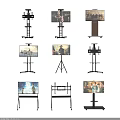 TV Stands with Mobile Tripod and Floor Mount Display Designs 3d model