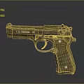 Vintage T23 Chinese Made Pistol With Metallic Body And Historical Firearm Design