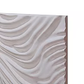Light Colored Decorative Wall Panel With Modern Wavy Textured Surface Design 3d model