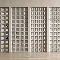 White Lattice Room Divider With Grid Pattern In Modern Interior Design