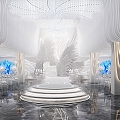 Light Luxury Ballroom 3d model