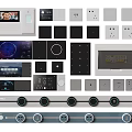 Modern Switch Panels Featuring Various Designs Black White Gray And Different Control Styles