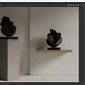Modern Sculpture Abstract Sculpture 3d model