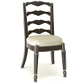 Elegant Dining Chair With Dark Wooden Legs Light Upholstered Seat And Curved Backrest Design