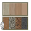 Wooden Wall Paneling Samples Featuring Diverse Grain Patterns And Color Variations 3d model