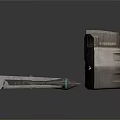 Futuristic Metal Mechanical Components With Silver Black Structure And Tech Design
