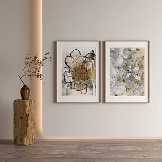 Quiet Wind Decorative Painting 3d model