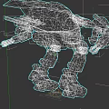 Futuristic Black Battle Mech Game Movie Character With Mechanical Legs And Weapons
