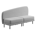 Modern minimalist double sofa 3d model