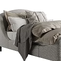 Modern Bedroom Featuring Upholstered Bed Neutral Pillows Cozy Duvet And Minimalist Design