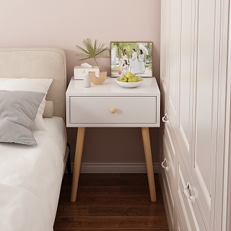 Bedroom Bedside Cabinet Wardrobe Gap 3d model