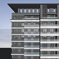 Modern High Rise Apartment Tower With Glass Windows And Contemporary Exterior Design
