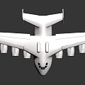 Modern Aircraft Cartoon Transport Aircraft Transport Aircraft 3d model