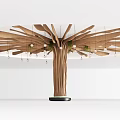 profiled column tree shape 3d model