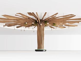 profiled column tree shape 3d model