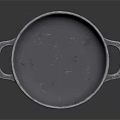 Durable Metal Frying Pan With Two Handles Ideal For Home Kitchen Cooking