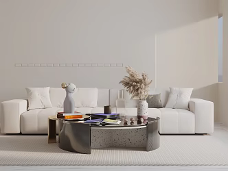 Modern three-seat sofa 3d model
