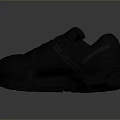 Black Sports Shoes With Mesh Upper Lace Up Design For Casual Daily Wear