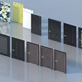 Various Style Swing Doors with Glass Panel and Diverse Color Options for Home Use