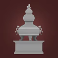 Elegant Metal Ornament Decoration Combination Set With Vintage Design Decorative Base And Artistic Details