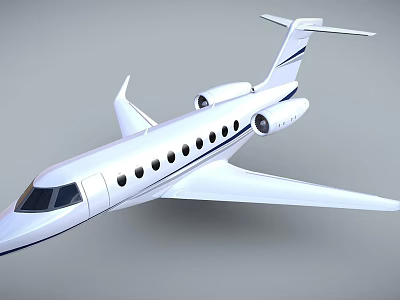 Modern White Jet Airliner with Sleek Fuselage Multiple Windows and Jet Engines 3d model