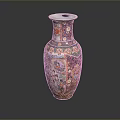Exquisite Colorful Sculpture Carving Vase with Intricate Patterns Figures and Landscapes