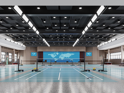 modern gymnasium 3d model