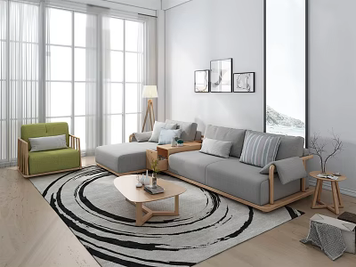 Nordic Living Room Home Living Room 3d model