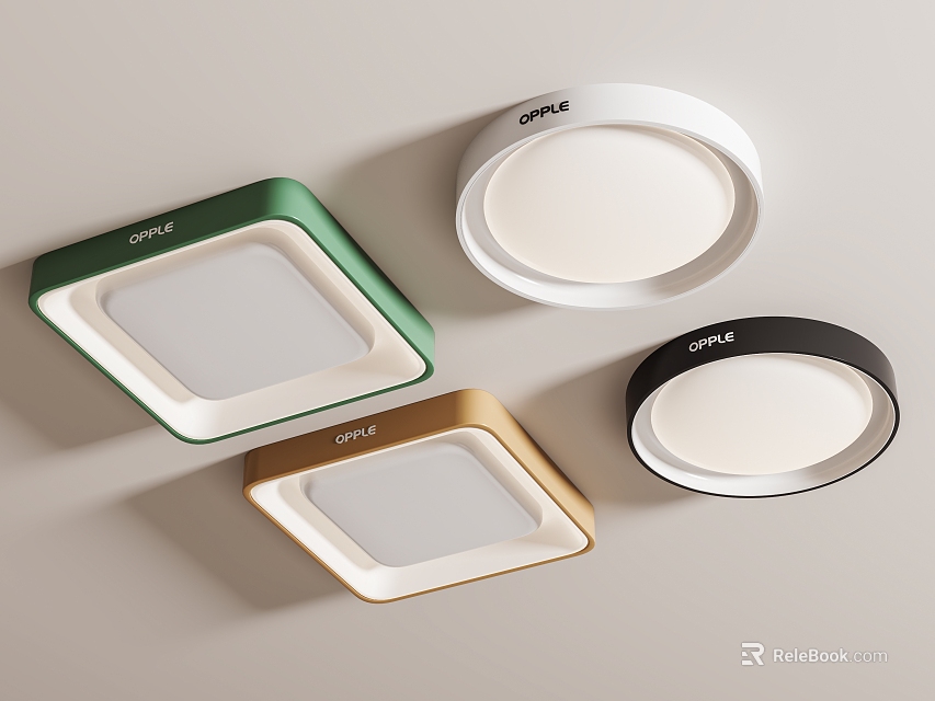 OPPLE Ceiling Lights In Various Shapes And Colors 3d model 
