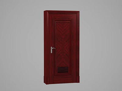 American solid wood gate 3d model