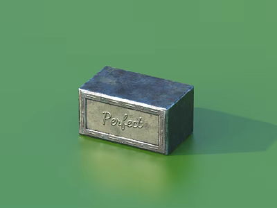 Stylish Decorative Metal Box With Engraved Perfect Text For Home Use 3d model