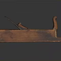 Vintage Wooden Carpentry Plane With Traditional Design And Metal Blade Handle