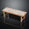 Wooden Public Bench With Simple Design And Natural Wood Material For Outdoor Public Areas