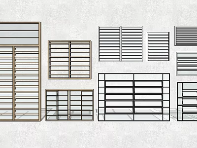 Various Designs of Blinds with Modern and Classic Styles for Home Decor 3d model