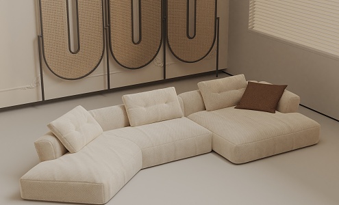 Three-seat sofa 3d model