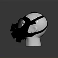 Modern Firefighting Equipment Gas Mask with Transparent Lenses and Black Body Design