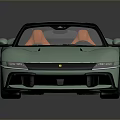 Turquoise Sports Car With Orange Interior Modern Sleek Design Reflective Exterior Finish
