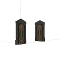 Two Decorative Stone Door Frames With Intricate Carvings And Ornate Details