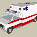 Red And White Ambulance Functional Vehicle With Medical Star Emblem And 911 Marking