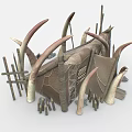 Primitive Horde Primitive Architecture Orc House 3d model