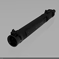 Carbon Fiber Cylindrical Mechanical Shaft With Mounting Brackets And Metal Ends