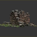 Brick brick red brick brick pile 3d model