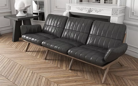 Modern Three-Seat Sofa 3d model