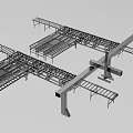 Industrial Equipment Heavy Duty Metal Frame With Cross Beams And Supports