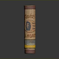 Cylindrical Feches La Mancha Package With Orange Red Design And Character