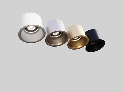 Modern Decorative Downlights For Home In White Light Gray Gold And Black Colors 3d model