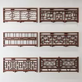 New Chinese Fence Railing Combination 3d model
