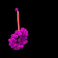 Purple Decorative Ornament Set With Circular Design Red Stick And Top Ball